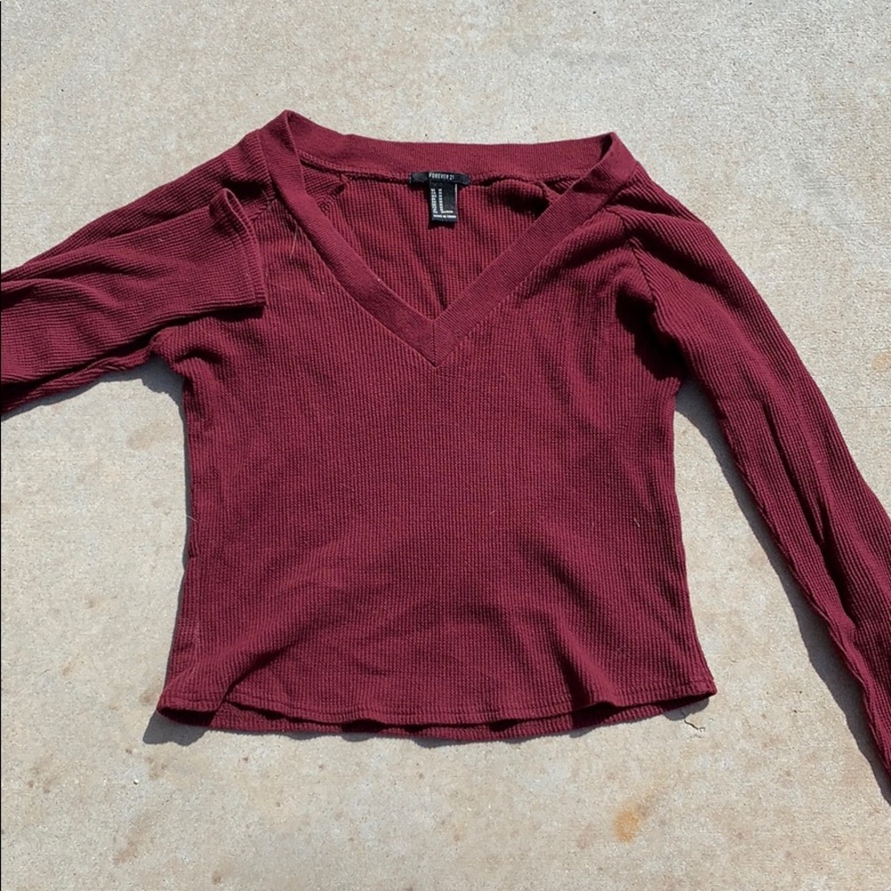 Long sleeve crop top